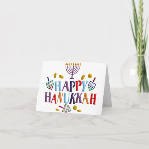 Cartão De Festividades Hanukkah feliz