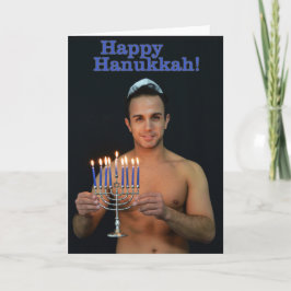 Cartão De Festividades Hanukkah feliz - em descamisado