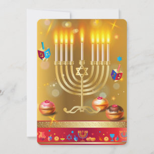 Cartão De Festividades Hanukkah Festival das Luzes Belo Judaico