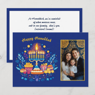 Cartão De Festividades Hanukkah Festival de Luzes Foto ✡️ Charm,