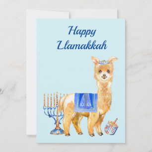 Cartão De Festividades Hanukkah Funny Llama Llamakkah Chrismukkah