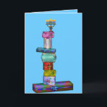 Cartão De Festividades Hanukkah Gifts<br><div class="desc">Cheerful and colorful Hanukkah card. Feel free to add a personal message inside. Example: The Gordon Family. It's as simple as a mouse click!</div>