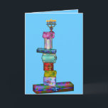 Cartão De Festividades Hanukkah Gifts<br><div class="desc">Cheerful and colorful Hanukkah card. Feel free to add a personal message inside. Example: The Gordon Family. It's as simple as a mouse click!</div>