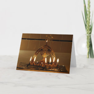 Cartão De Festividades Hanukkah Golden Glow