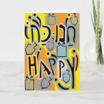 Cartão De Festividades Hanukkah Greeting Card Hanukkah Happy Art Glitz<br><div class="desc">"Hanukkah "Hanukkah Happy Art Glitz" Saudação com Envelope. Personalize apagando o texto na dentro do cartão de saudação e substituindo por sua própria mensagem. Escolha seu estilo, cor e tamanho de fonte favoritos. Todos os elementos podem ser editados (rotacionados, movidos, excluídos, redimensionados etc.) Obrigados para parar e comprar. Muito apreciado!!...</div>