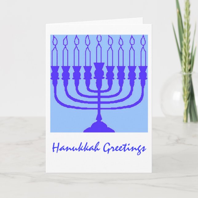 Cartão De Festividades Hanukkah Greetings (Frente)