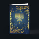 Cartão De Festividades hanukkah holiday card with menorah<br><div class="desc">hanukkah holiday card with menorah</div>