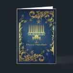 Cartão De Festividades hanukkah holiday card with menorah<br><div class="desc">hanukkah holiday card with menorah</div>