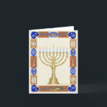 Cartão De Festividades Hanukkah Menorah Notecard<br><div class="desc">Hanukkah Menorah Notecard</div>