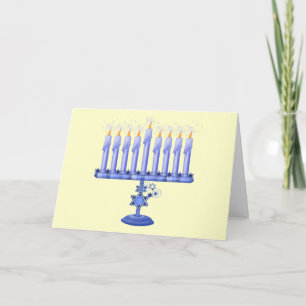 Cartão De Festividades Hanukkah Menorah (personalizável)