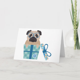 Cartão De Festividades Hanukkah Pug Gift