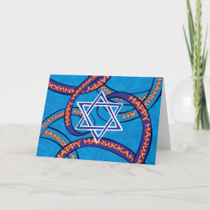 Cartão De Festividades Hanukkah ribbons