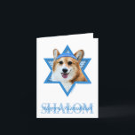 Cartão De Festividades Hanukkah Star de David - Corgi - Owen<br><div class="desc">O que poderia fazer com que dizer Feliz Hanukkah fosse mais divertido do que ter este Cachorro Corgi vestindo um Yamaka cercado pela Estrela de David. Este design de feriado caprichoso irá certamente agradar aos seus amigos e familiares, assim como a outros amantes de cães. Este design está disponível em...</div>