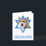 Cartão De Festividades Hanukkah Star de David - Corgi - Owen<br><div class="desc">O que poderia fazer com que dizer Feliz Hanukkah fosse mais divertido do que ter este Cachorro Corgi vestindo um Yamaka cercado pela Estrela de David. Este design de feriado caprichoso irá certamente agradar aos seus amigos e familiares, assim como a outros amantes de cães. Este design está disponível em...</div>