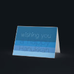 Cartão De Festividades Hanukkah Wishes<br><div class="desc">Send warm wishes for the season with this simple greeting in the colors of the night sky.</div>