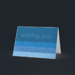 Cartão De Festividades Hanukkah Wishes<br><div class="desc">Send warm wishes for the season with this simple greeting in the colors of the night sky.</div>
