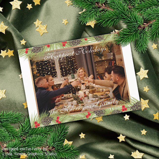 Cartão De Festividades Happiest Clássico Moderno Personalizado (Criador carregado)