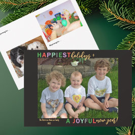Cartão De Festividades Happiest Holidays & A Joyful New Year Photos