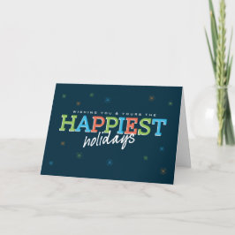 Cartão De Festividades Happiest Holidays Navy