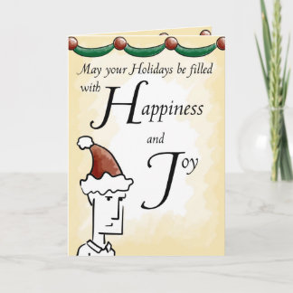 Cartão De Festividades Happiness and Joy