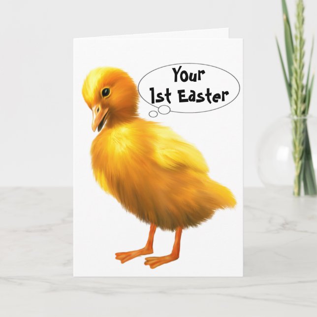 Cartão De Festividades HAPPY "1st EASTER" TO YOU FROM LITTLE DUCK!!! (Frente)