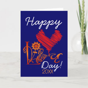 Cartão De Festividades HAPPY 2009 LOVE DAY Card