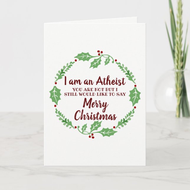 Cartão De Festividades Happy Atheist Christmas Card (Frente)