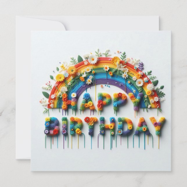 Cartão De Festividades Happy Birthday Card (Frente)