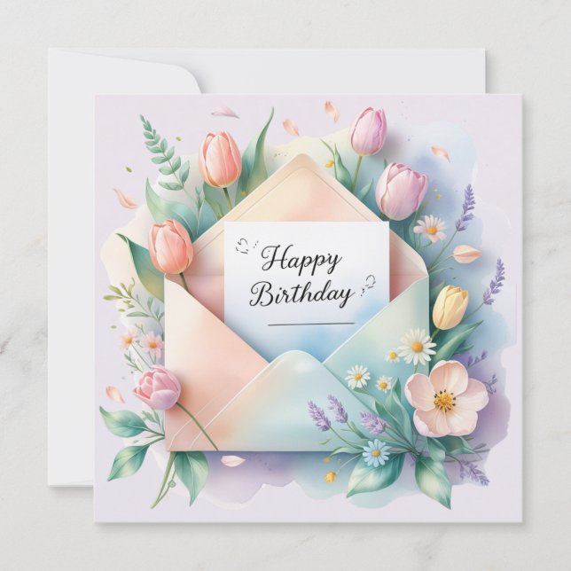Cartão De Festividades Happy birthday darling. Greeting card (Frente)