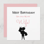 Cartão De Festividades Happy Birthday Future Wife<br><div class="desc">Cute Kissing Couple Happy Birthday Future Wife Holiday Card.</div>