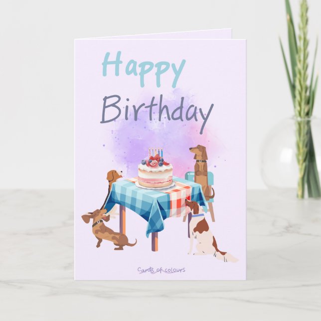 Cartão De Festividades Happy birthday greeting card  (Frente)