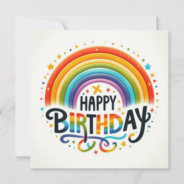 Cartão De Festividades Happy Birthday Greeting Cards  (Frente)