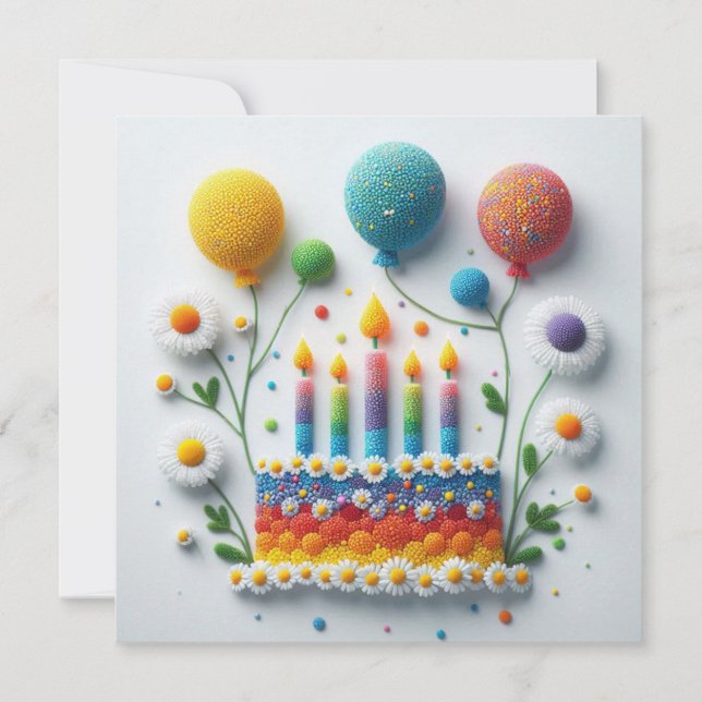 Cartão De Festividades Happy Birthday Greeting Cards  (Frente)