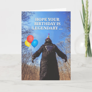 Cartão De Festividades Happy Birthday Legendary Bigfoot Humor