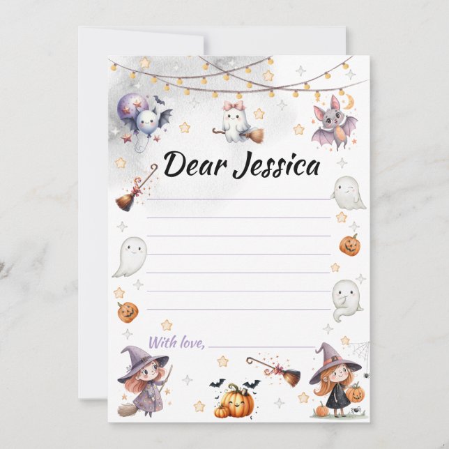 Cartão De Festividades Happy Boo Halloween Ghost Seasonal (Frente)