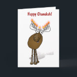 Cartão De Festividades Happy Chanukah!<br><div class="desc">Inside text:  Wishing you a moosed Happy Hanukkah and many MenORah!</div>