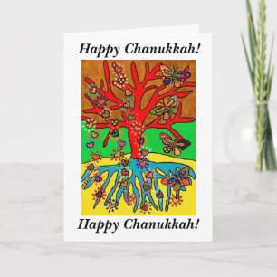 Cartão De Festividades Happy Chanukkah - Hearts Grow Into Butterflies