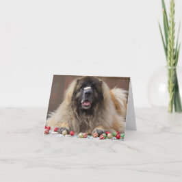 Cartão De Festividades happy cookie Leonberger