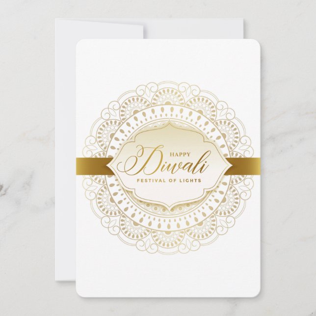 Cartão De Festividades Happy Diwali (Frente)