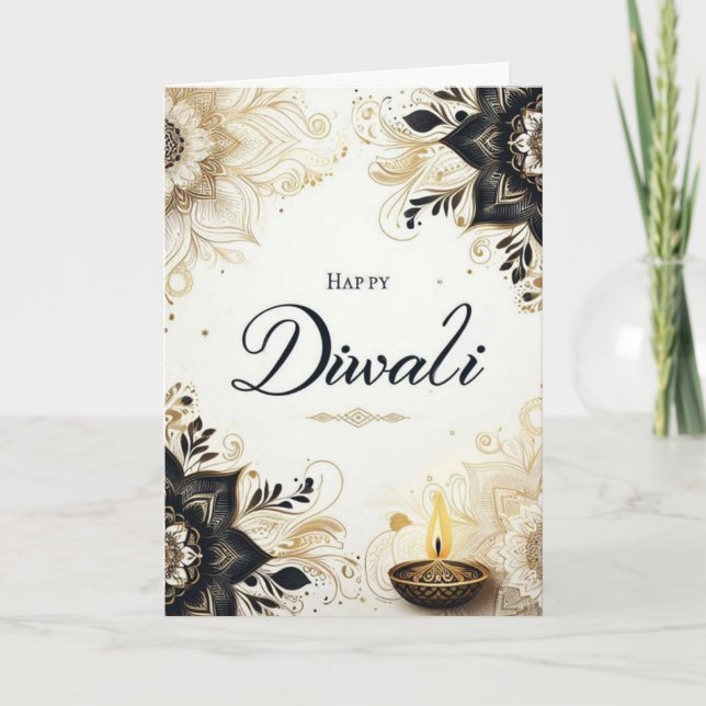 Cartão De Festividades Happy Diwali (Frente)