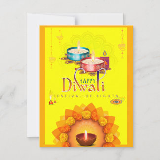 Cartão De Festividades Happy Diwali Card