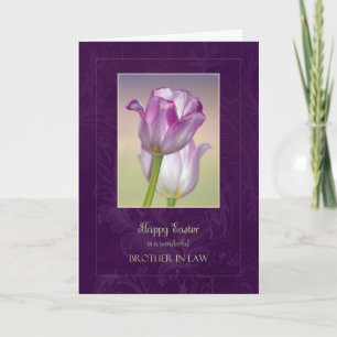 Cartão De Festividades Happy Easter Brother in Law Card / Easter Tulips