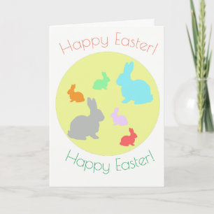 Cartão De Festividades Happy Easter Bunnies Greeting Card