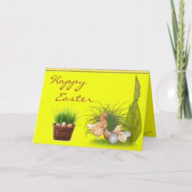 Cartão De Festividades Happy Easter Card (Frente)
