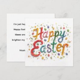 Cartão De Festividades Happy Easter CarD Colorful personalized card