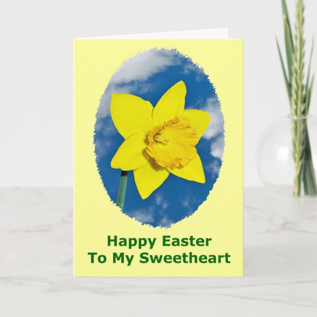 Cartão De Festividades Happy Easter Card for Lover, Boyfriend, Girlfriend (Frente)