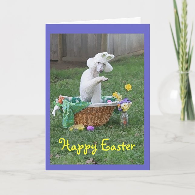 Cartão De Festividades Happy Easter card from Winnie the Poodle (Frente)