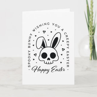 Cartão De Festividades Happy Easter creepy wishes spooky bunny