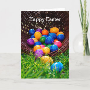 Cartão De Festividades Happy Easter Egg Hunt Basket Photo Card
