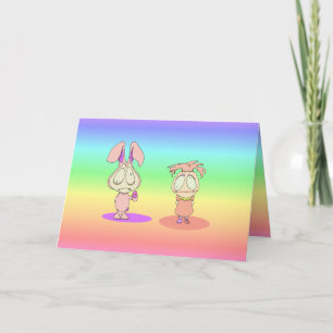 Cartão De Festividades Happy Easter feat Lil Ralphie & Alice